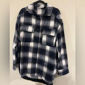 Woman’s size L Plaid Button-Up Shirt or Shaket